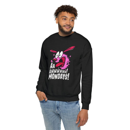 Aaahhh! Mondays! Graphic Sweatshirt — Funny Cartoon Scream Crewneck