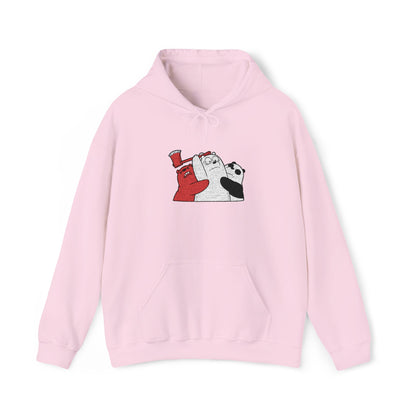 Polar Bear Duo Embroidered White Hoodie