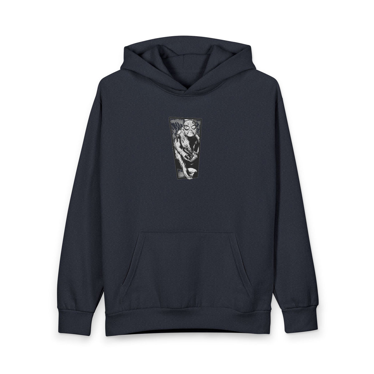 SPIDER-MAN Classic White Hoodie with Black Exclamation Artwork