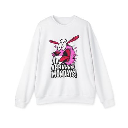 Aaahhh! Mondays! Graphic Sweatshirt — Funny Cartoon Scream Crewneck