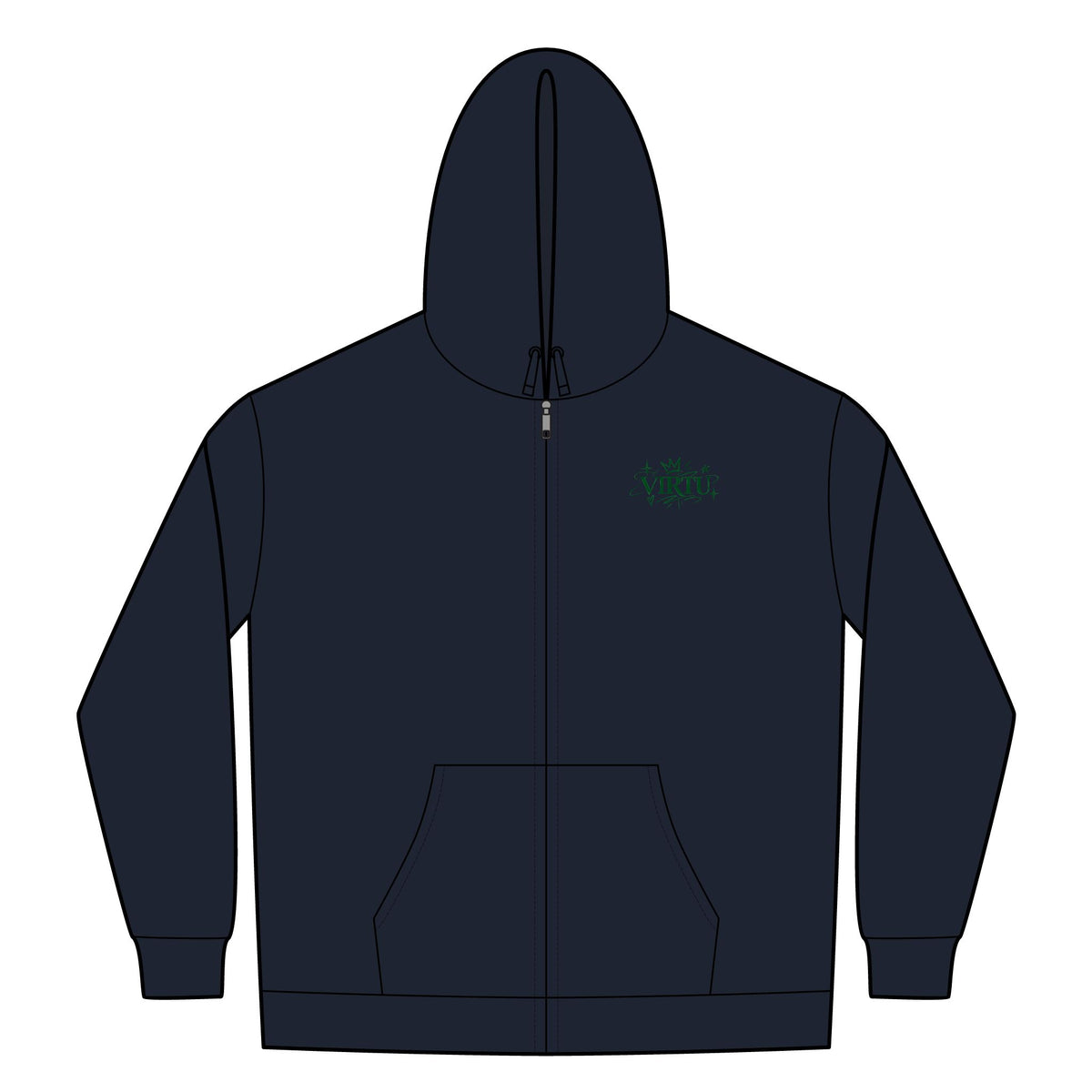 AURA Zip Hoodie — Cozy Coastal Graphic Zip-UP