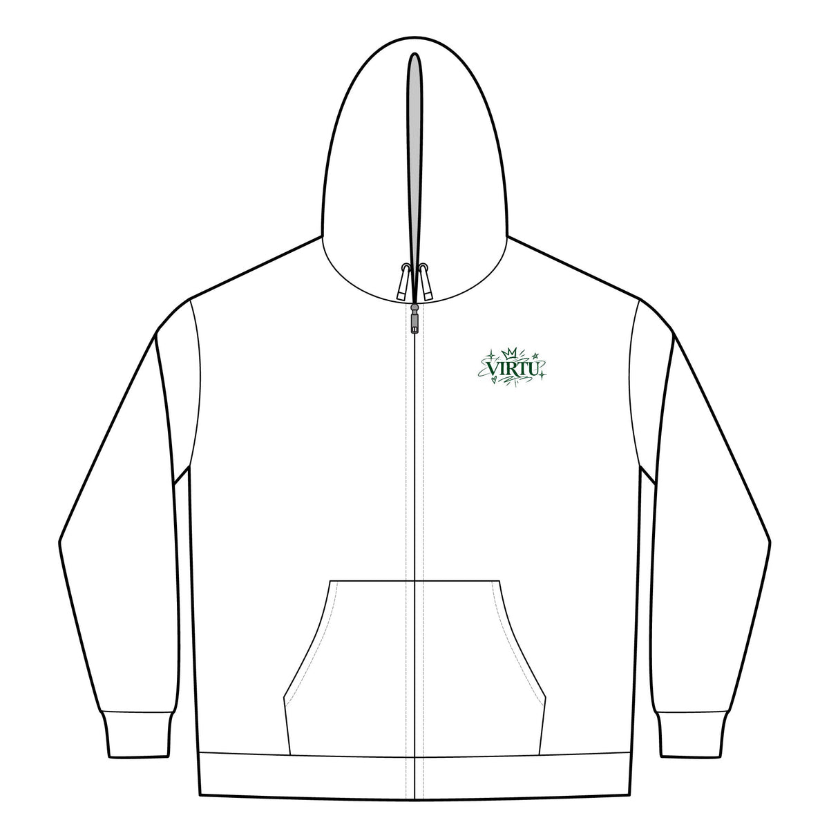 AURA Zip Hoodie — Cozy Coastal Graphic Zip-UP