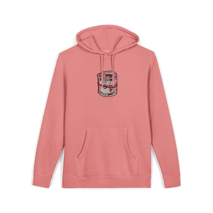 Can of Soup Graphic Hoodie — Vintage Pigment-Dyed Comfort