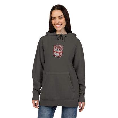 Can of Soup Graphic Hoodie — Vintage Pigment-Dyed Comfort