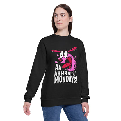 Aaahhh! Mondays! Graphic Sweatshirt — Funny Cartoon Scream Crewneck