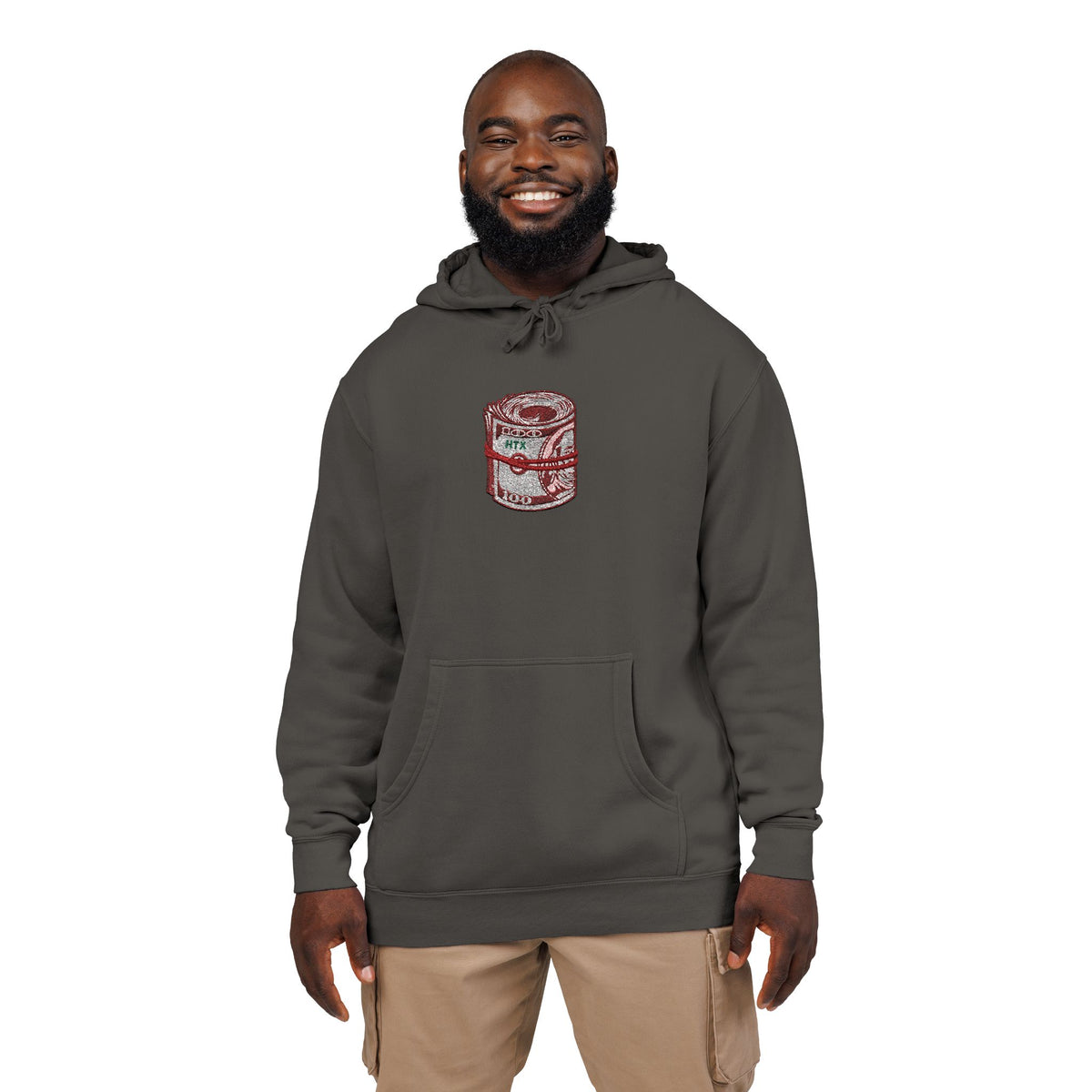 Can of Soup Graphic Hoodie — Vintage Pigment-Dyed Comfort