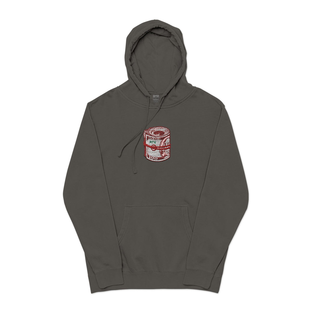 Can of Soup Graphic Hoodie — Vintage Pigment-Dyed Comfort