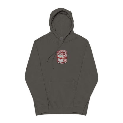 Can of Soup Graphic Hoodie — Vintage Pigment-Dyed Comfort