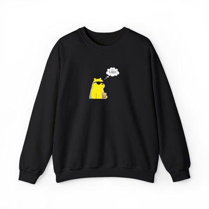 Cool Ice Bear Crewneck Sweatshirt — "Meow" Graphic