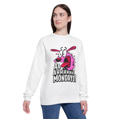 Aaahhh! Mondays! Graphic Sweatshirt — Funny Cartoon Scream Crewneck