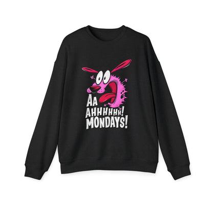 Aaahhh! Mondays! Graphic Sweatshirt — Funny Cartoon Scream Crewneck