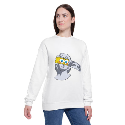 Classical Bust Sweatshirt with Cartoon Eye Mask – Surreal Art Streetwear
