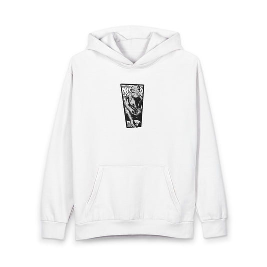 SPIDER-MAN Classic White Hoodie with Black Exclamation Artwork