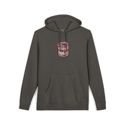 Can of Soup Graphic Hoodie — Vintage Pigment-Dyed Comfort