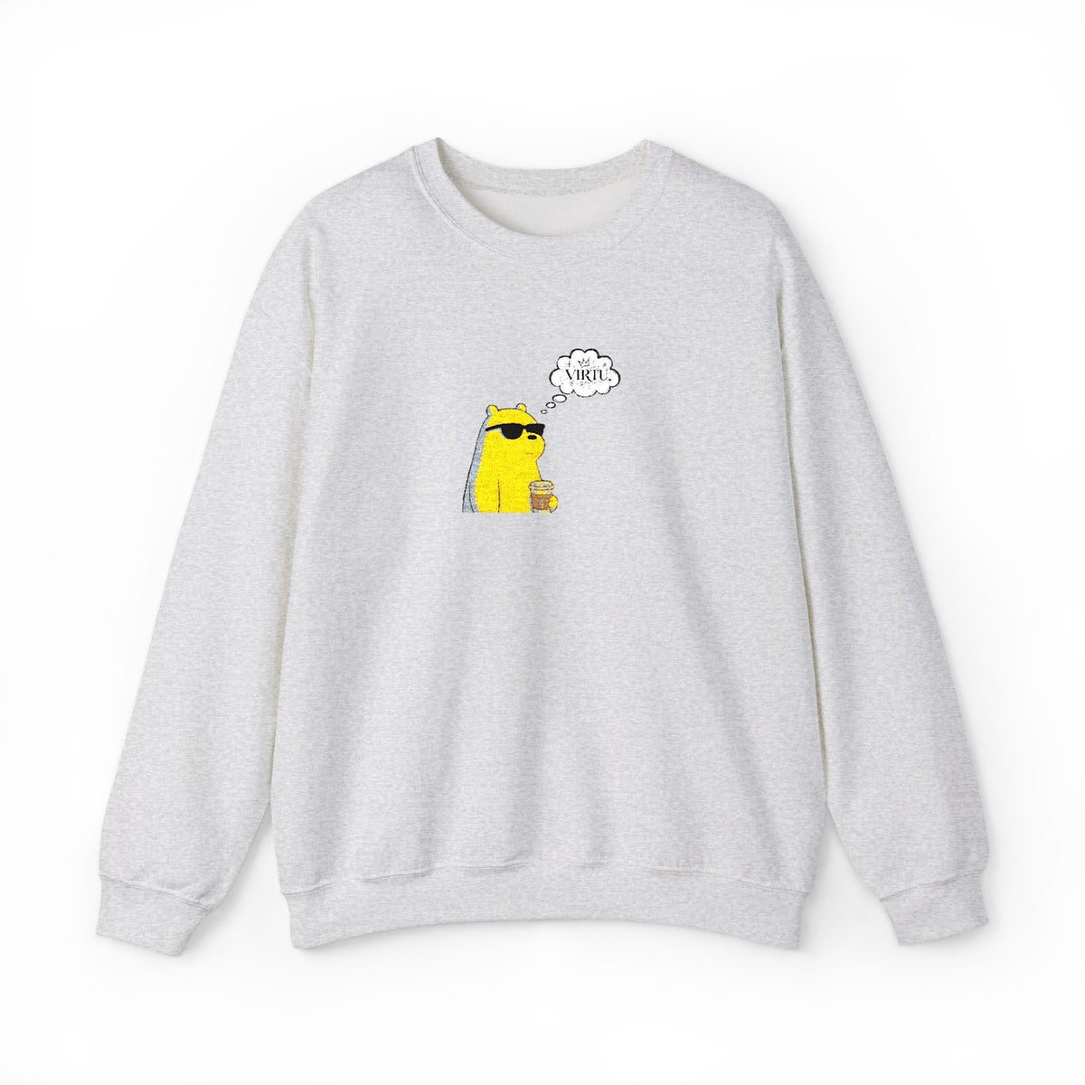 Cool Ice Bear Crewneck Sweatshirt — "Meow" Graphic