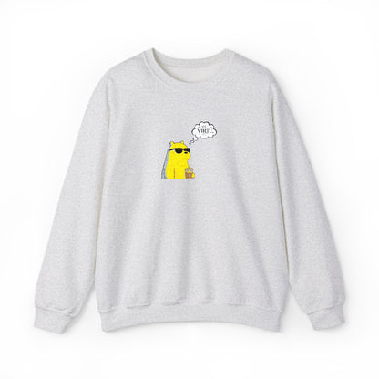 Cool Ice Bear Crewneck Sweatshirt — "Meow" Graphic