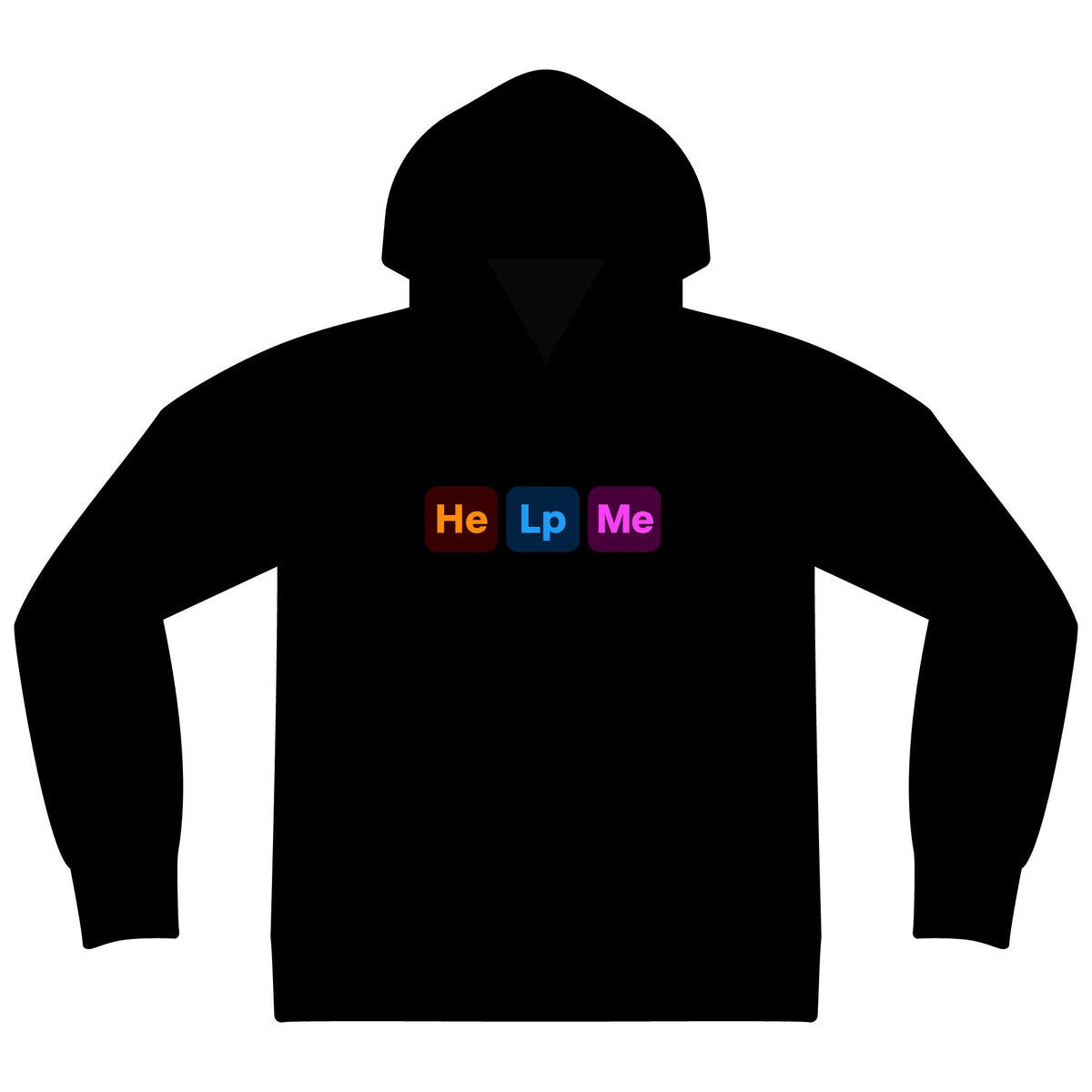 He Lp Me Hoodie - Funny Mood Blocks Graphic Hoodie
