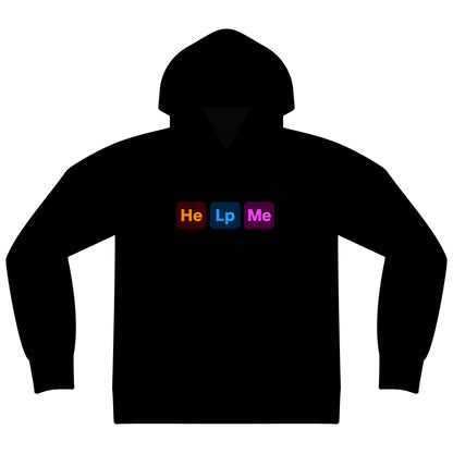 He Lp Me Hoodie - Funny Mood Blocks Graphic Hoodie