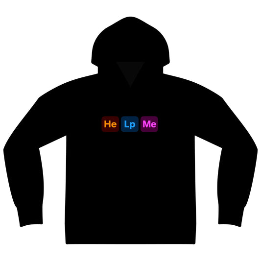 He Lp Me Hoodie - Funny Mood Blocks Graphic Hoodie