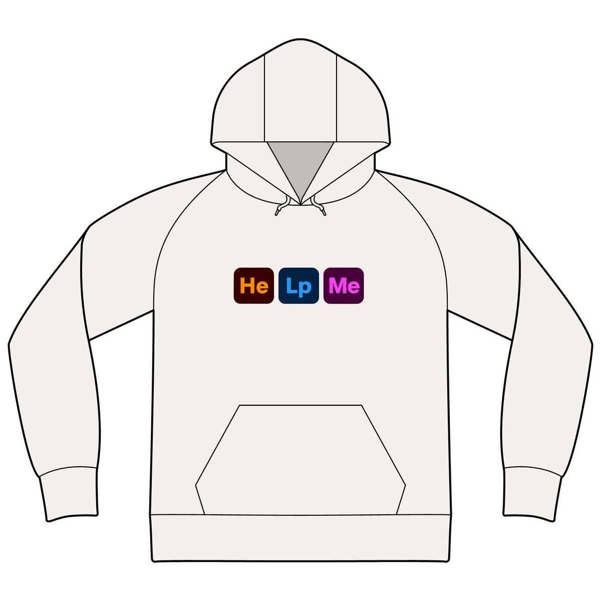He Lp Me Hoodie - Funny Mood Blocks Graphic Hoodie