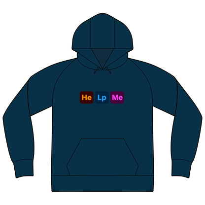 He Lp Me Hoodie - Funny Mood Blocks Graphic Hoodie