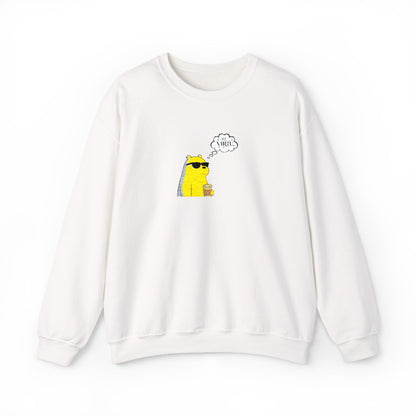 Cool Ice Bear Crewneck Sweatshirt — "Meow" Graphic