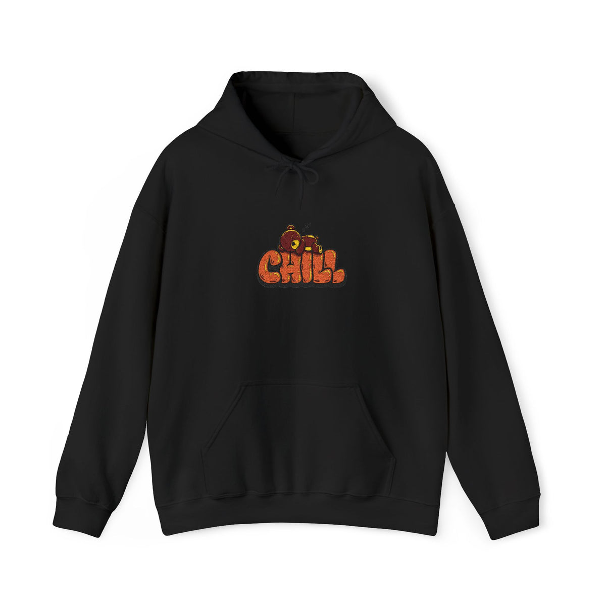 Chill Pumpkin Graphic Hoodie — Cozy Fall Halloween Sweatshirt
