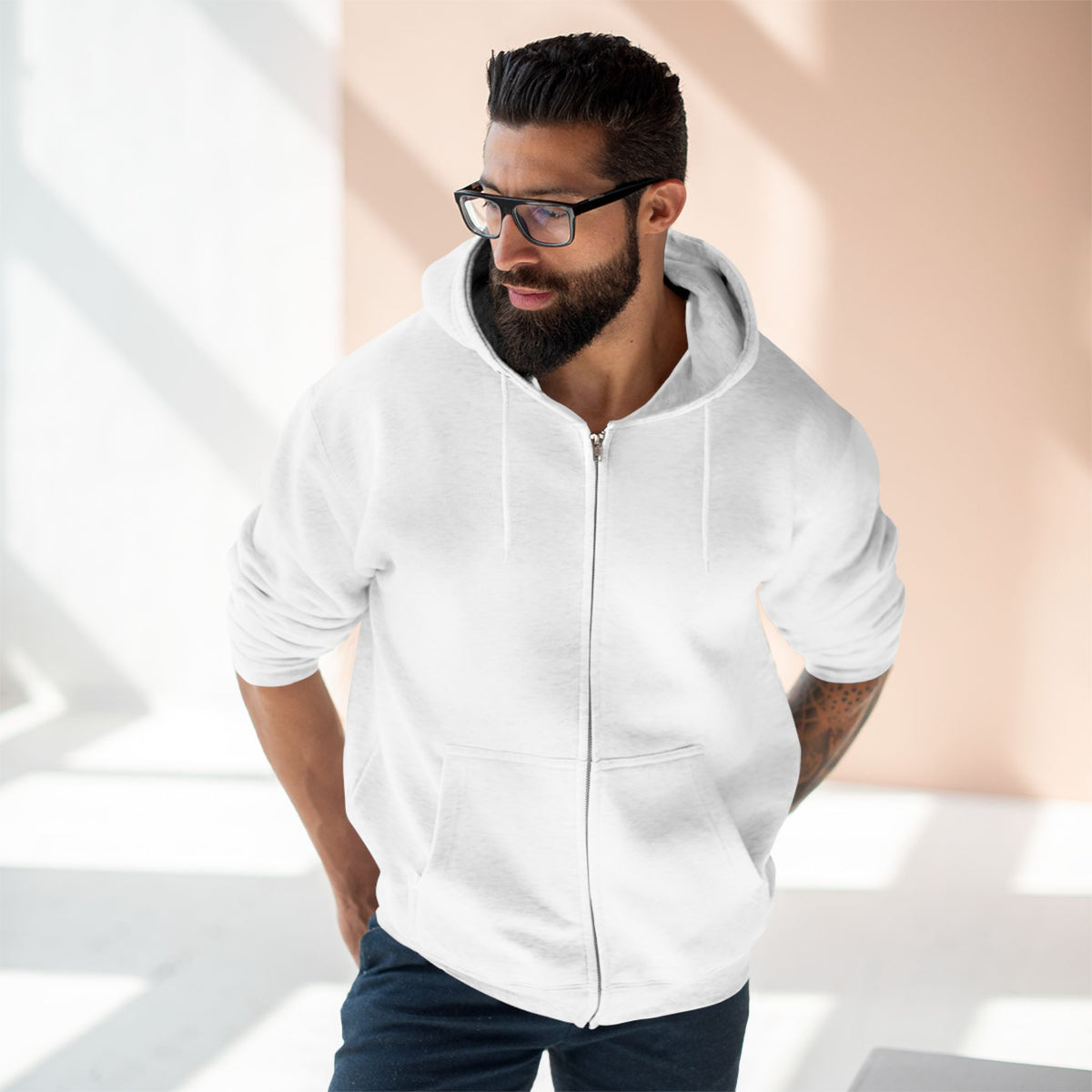 Batman Graphic Zip Hoodie – Colorful Urdu Poster Back Print