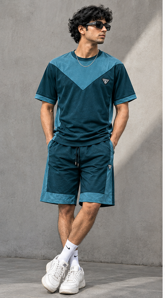 VIRTU Premium Teal Tracksuit Set – Men’s Casual Sportswear
