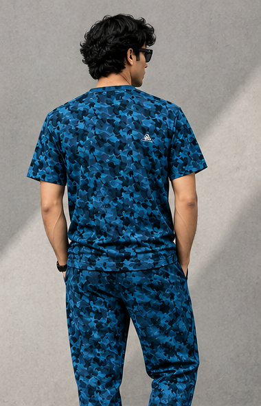 VIRTU Blue Camo Tracksuit Set – Premium Men’s Streetwear