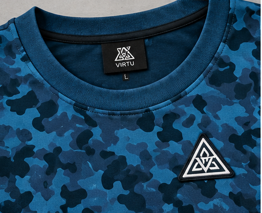 VIRTU Blue Camo Tracksuit Set – Premium Men’s Streetwear