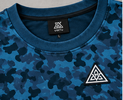 VIRTU Blue Camo Tracksuit Set – Premium Men’s Streetwear