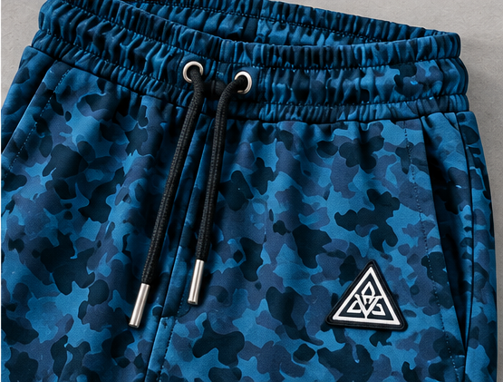 VIRTU Blue Camo Tracksuit Set – Premium Men’s Streetwear